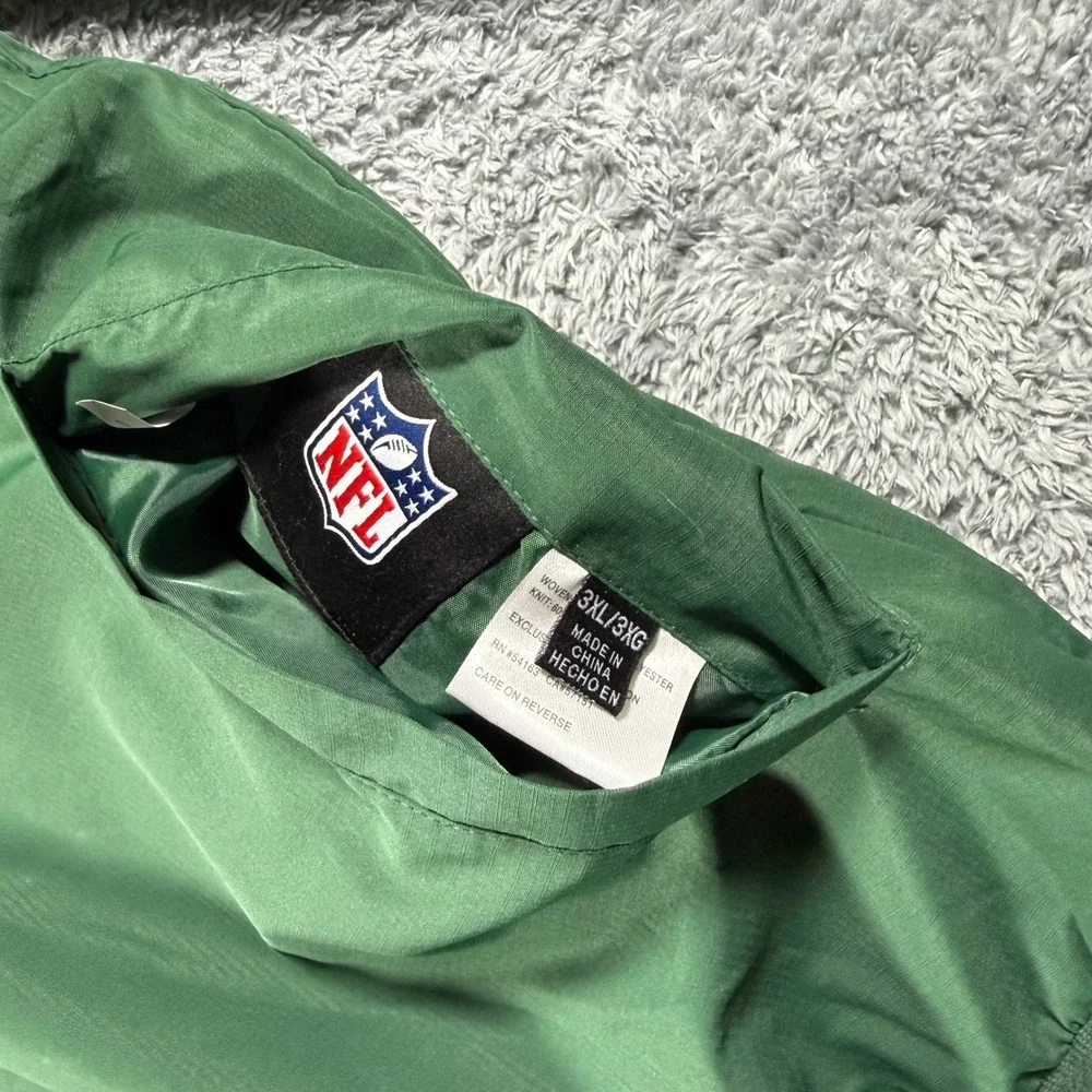 NFL Green Bay Packers Reversible Jacket Mens 3XL Green Grey Full Zip Hooded